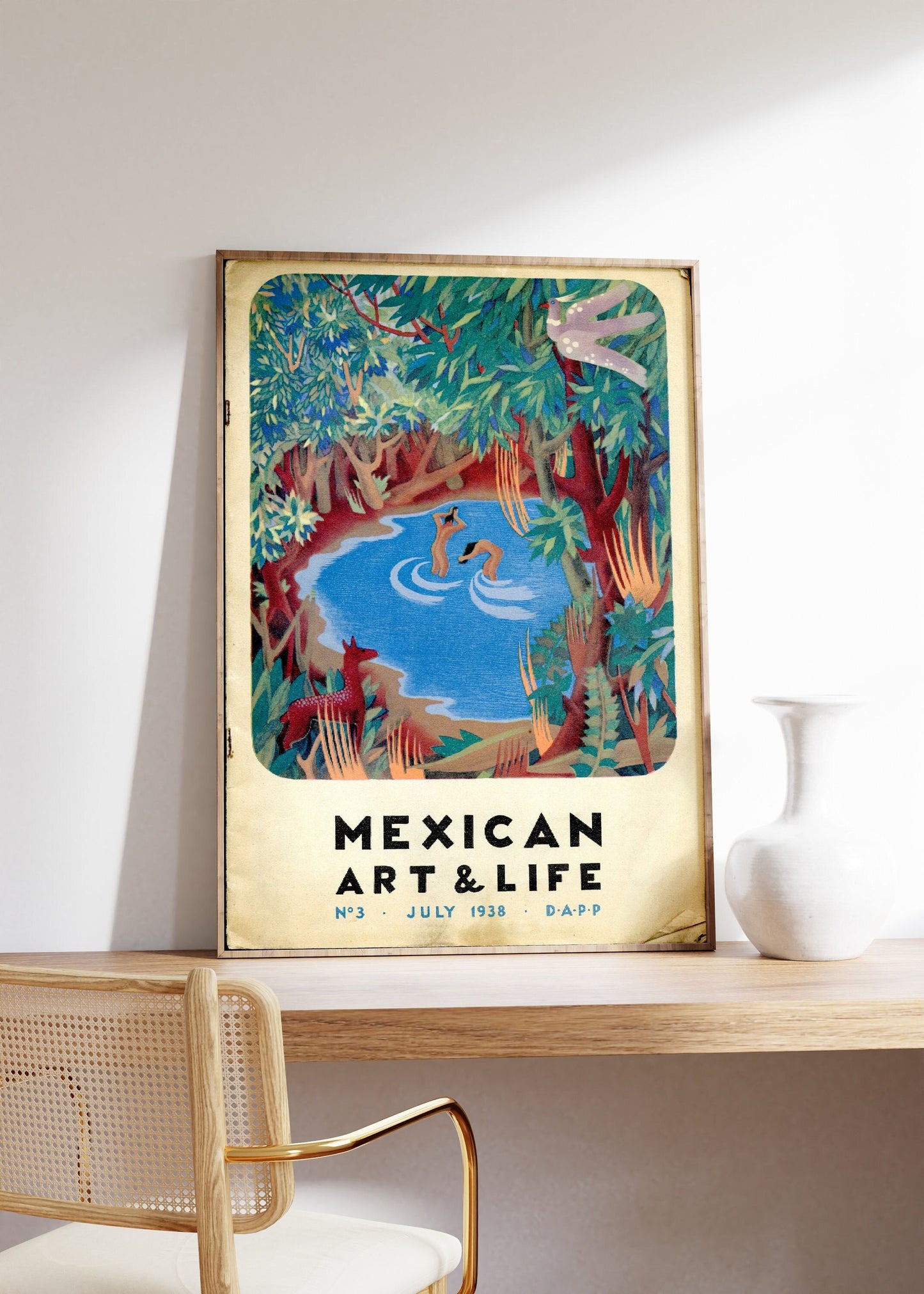 Mexican Art and Life Print, Colourful Mexican Poster