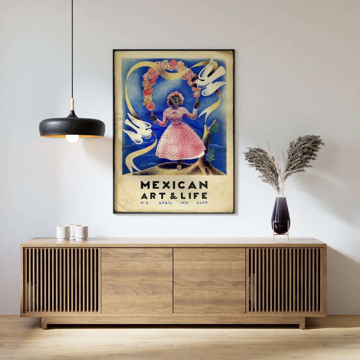 Mexican Art and Life Print, Colourful Mexican Poster