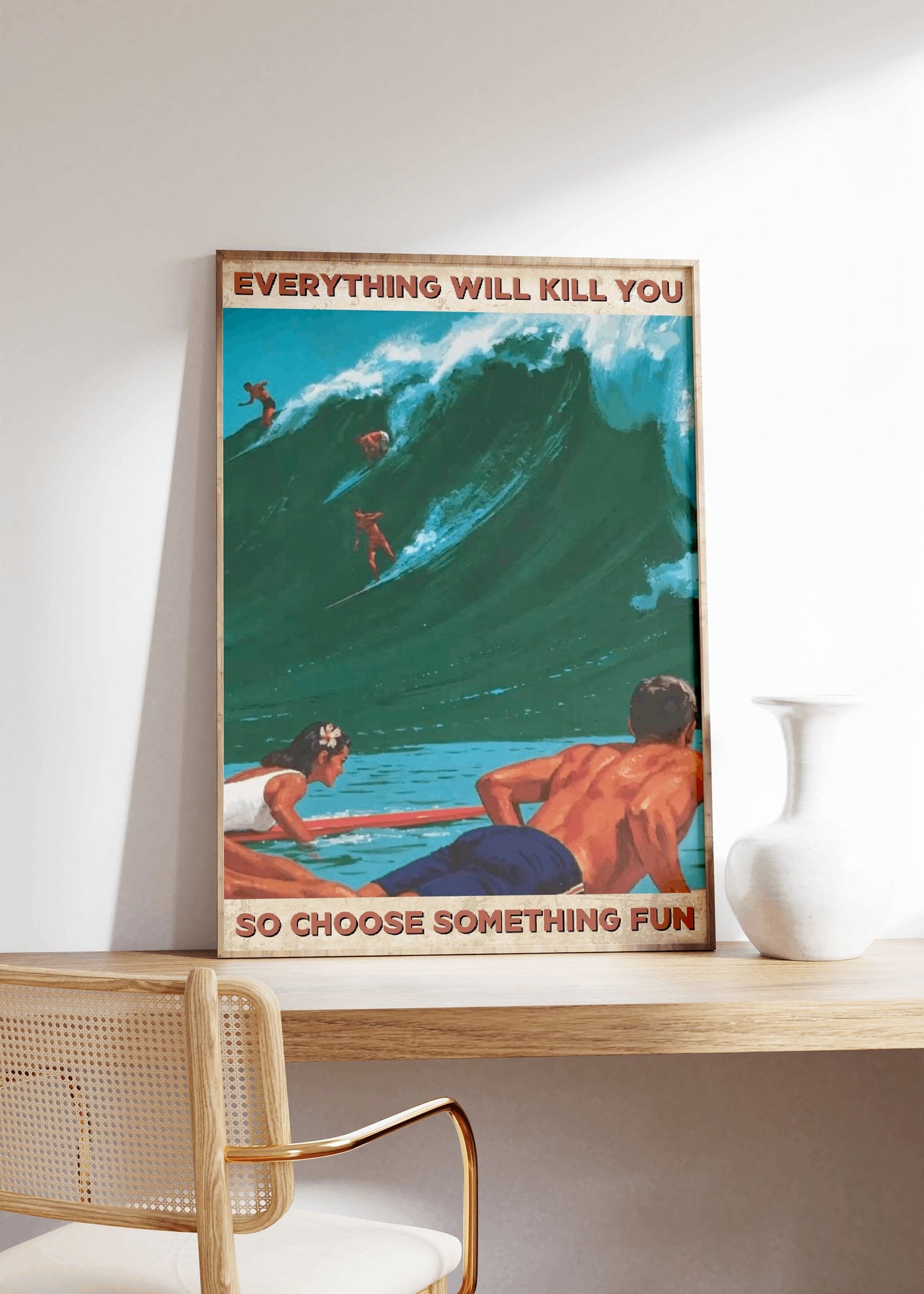 Funny Surfing Quote Poster