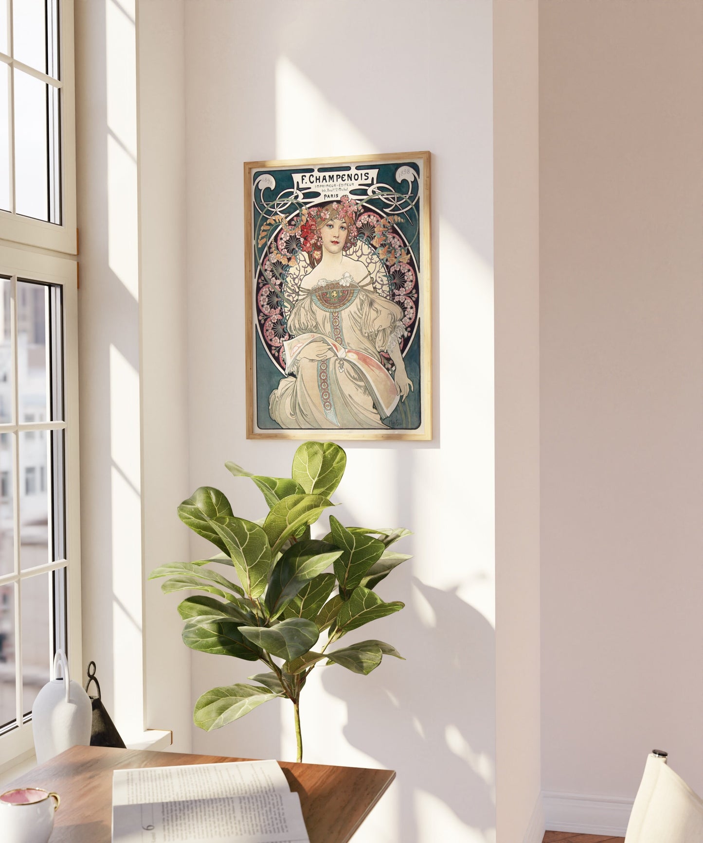 F. Champenois Imprimeur by Alphonse Mucha Poster Print