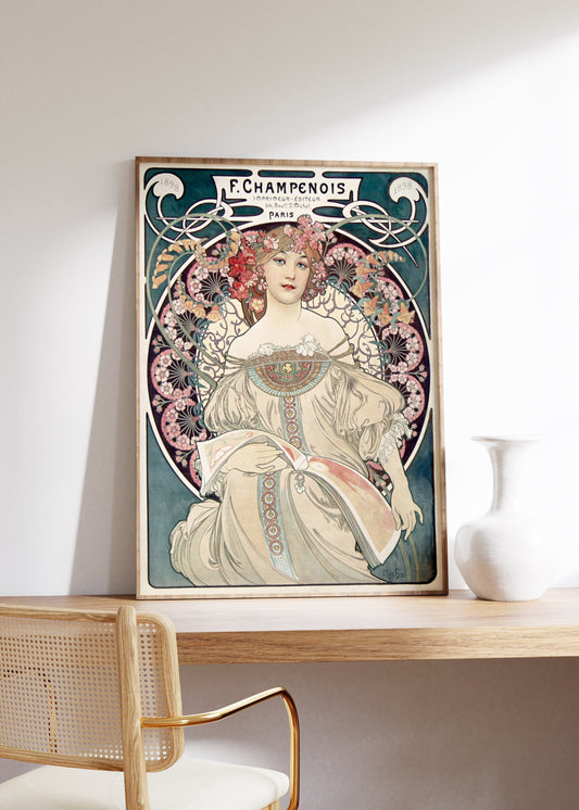 F. Champenois Imprimeur by Alphonse Mucha Poster Print