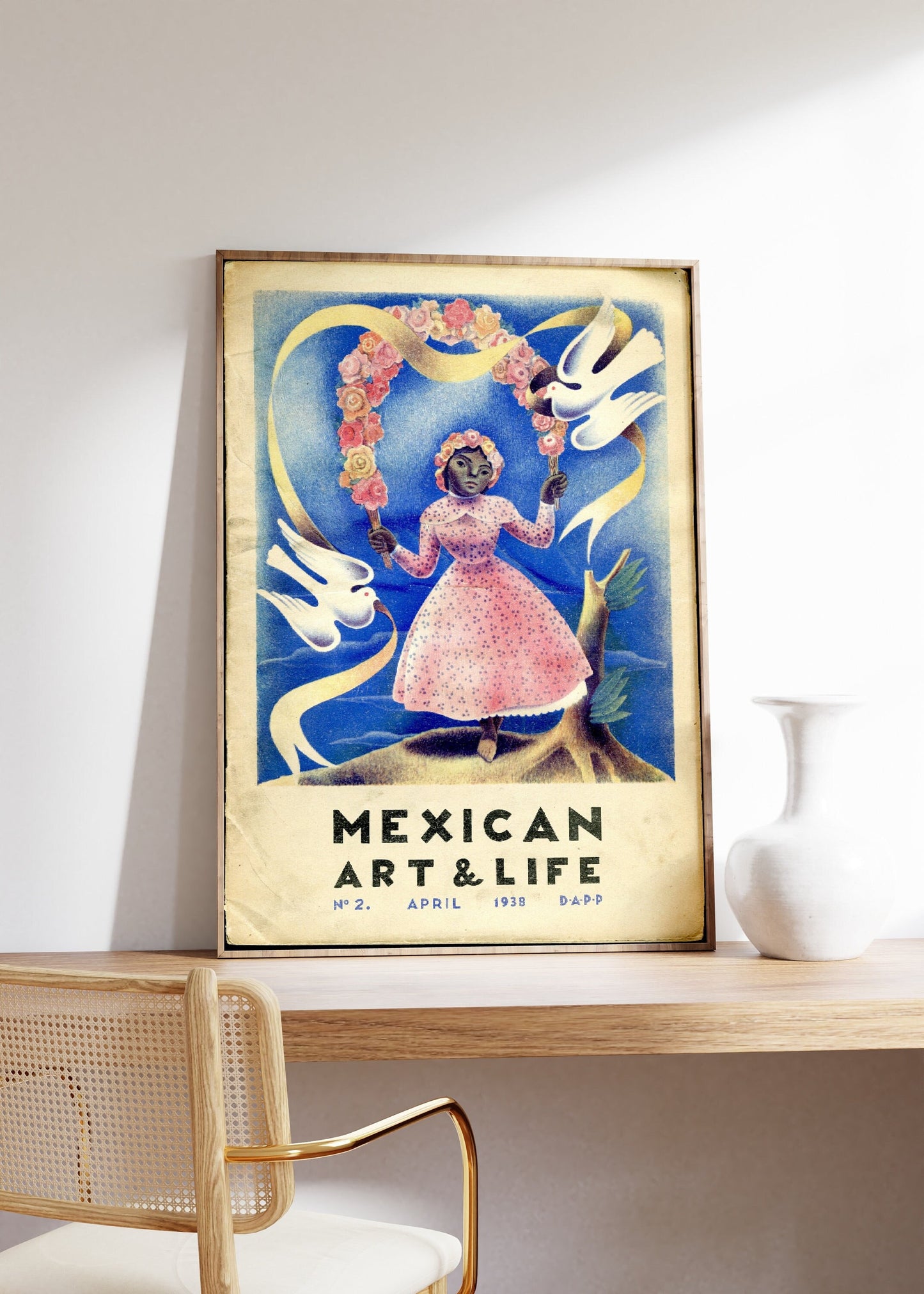 Mexican Art and Life Print, Colourful Mexican Poster