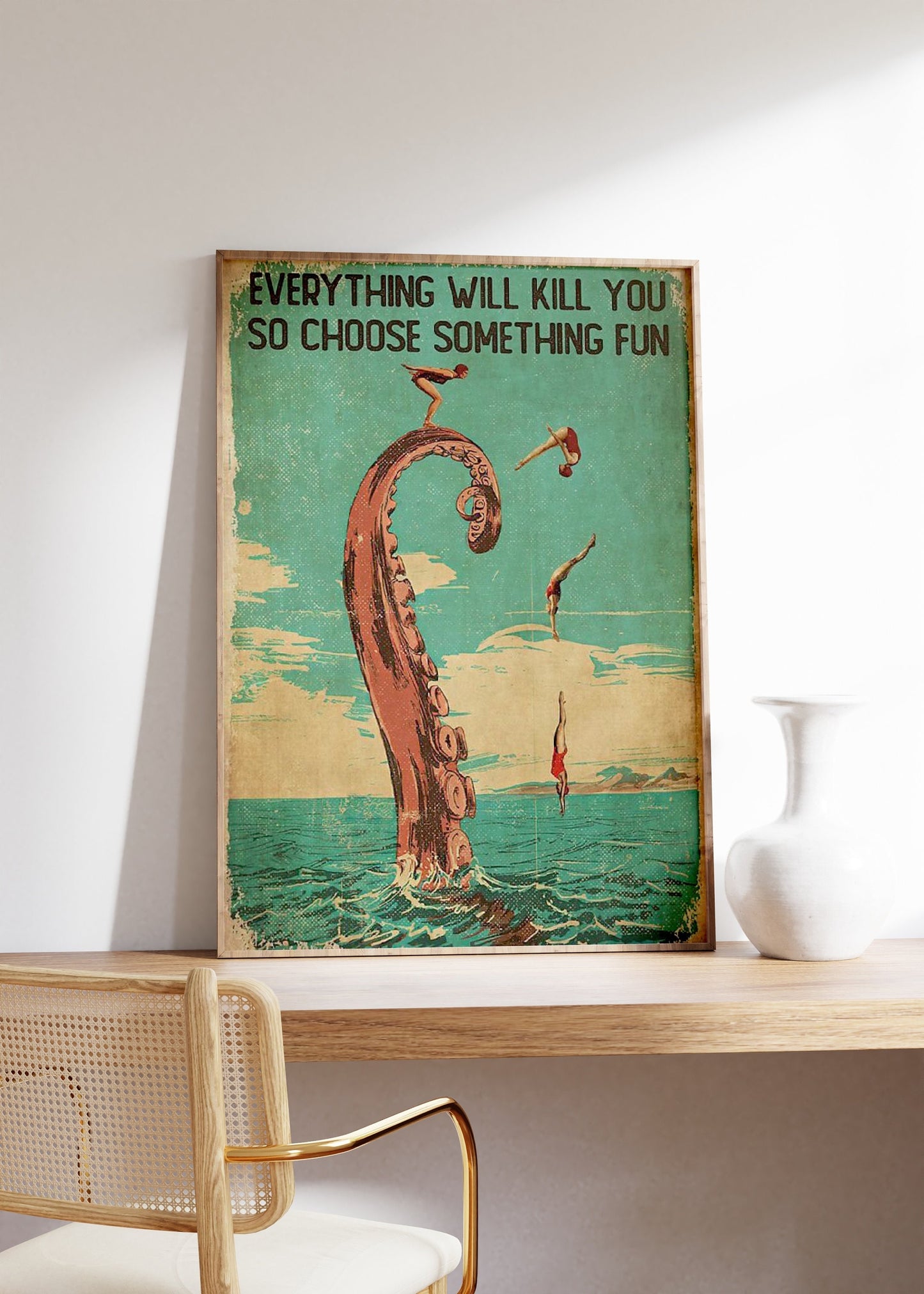 Funny Diving Quote Poster