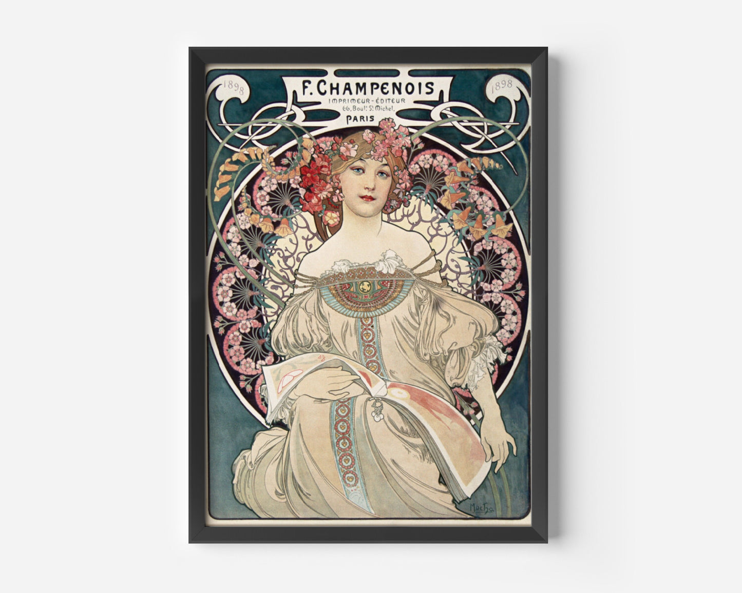 F. Champenois Imprimeur by Alphonse Mucha Poster Print