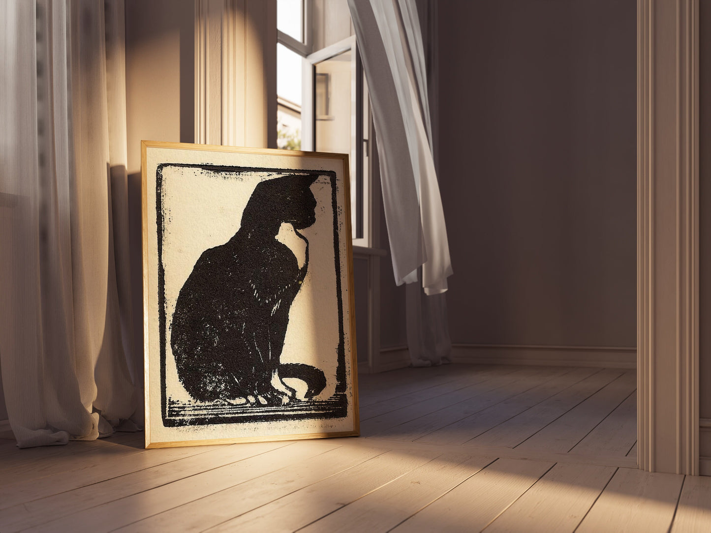 Vintage Black Cat Poster