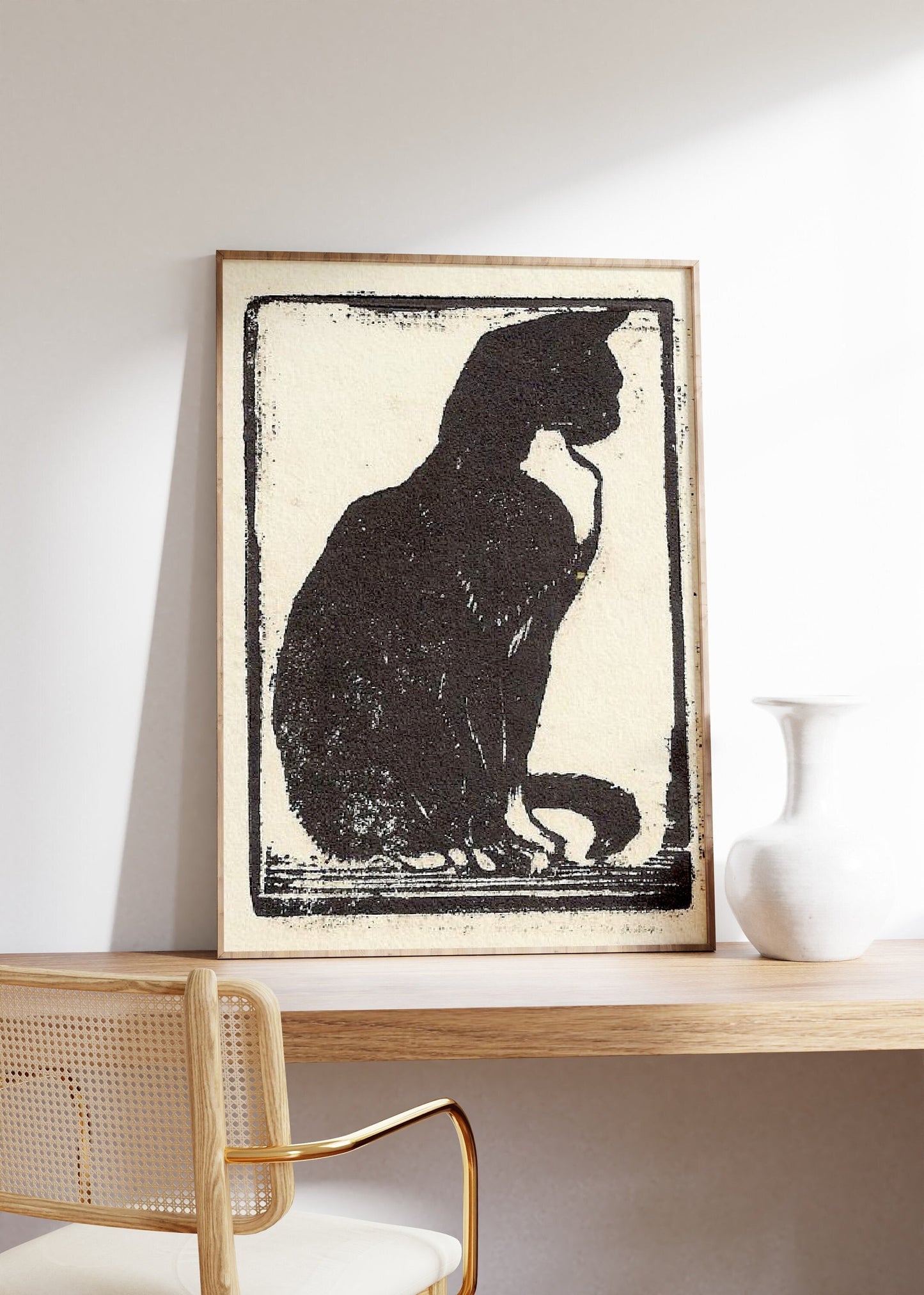 Vintage Black Cat Poster