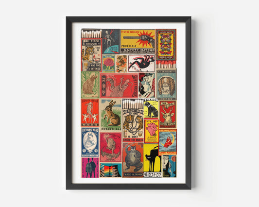 Vintage Matchbox Collage