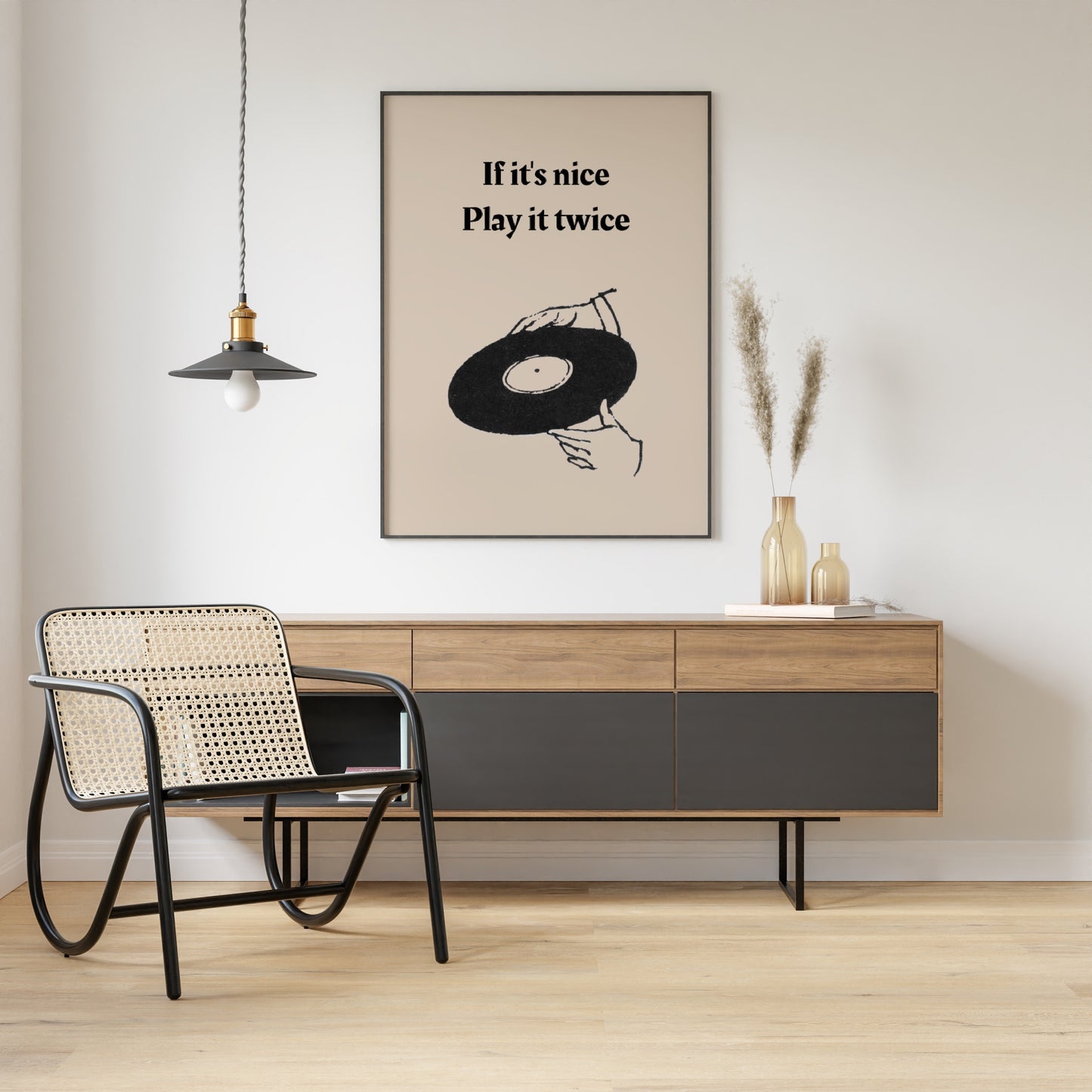 Vinyl Record Quote Poster