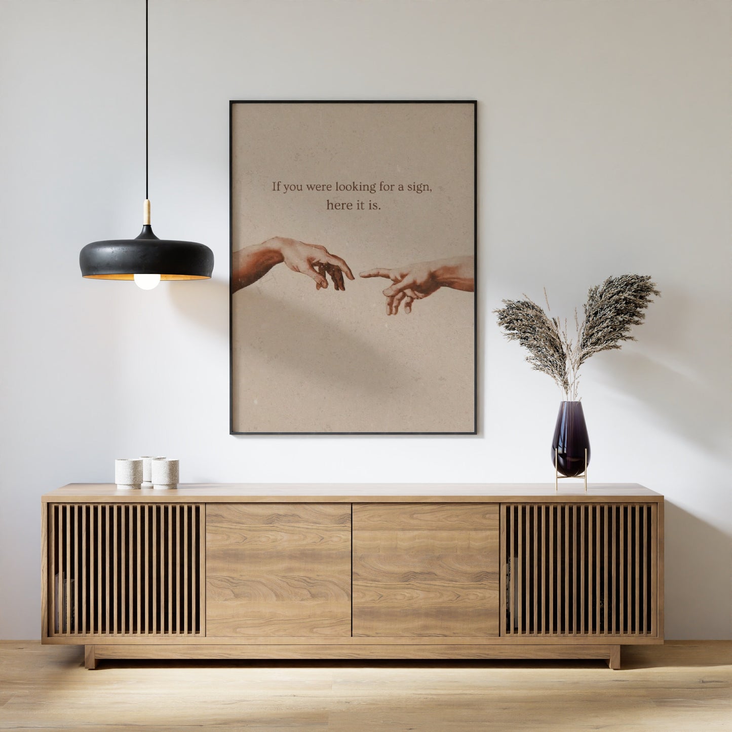 Renaissance Quote Print, Adam Hands Poster