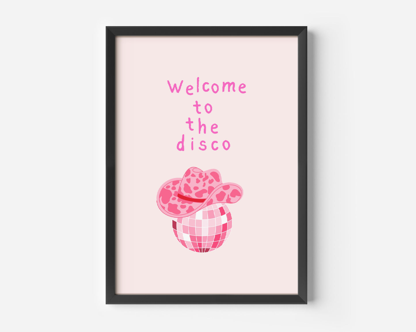 Trendy Pink Cowboy Disco Poster