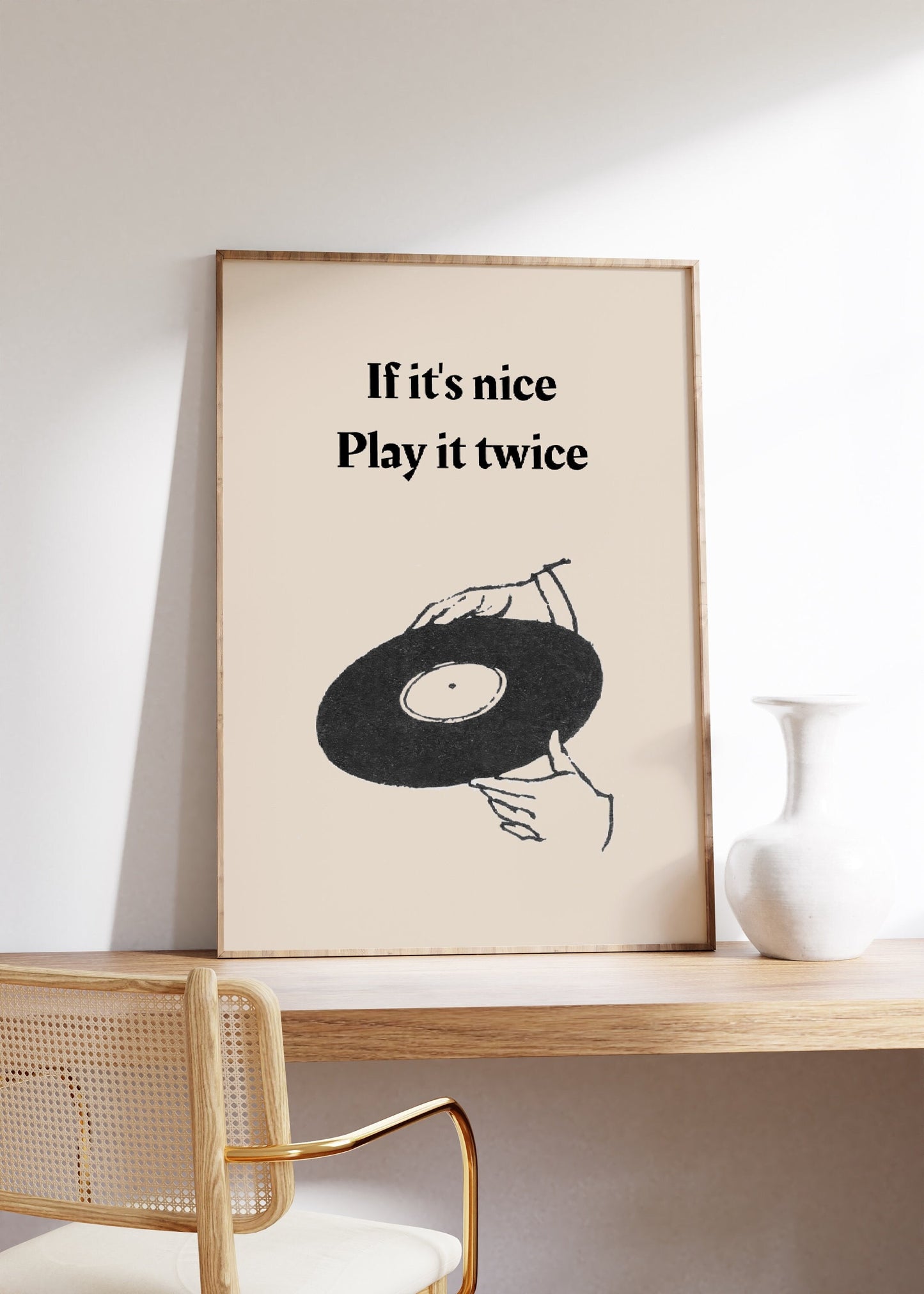 Vinyl Record Quote Poster