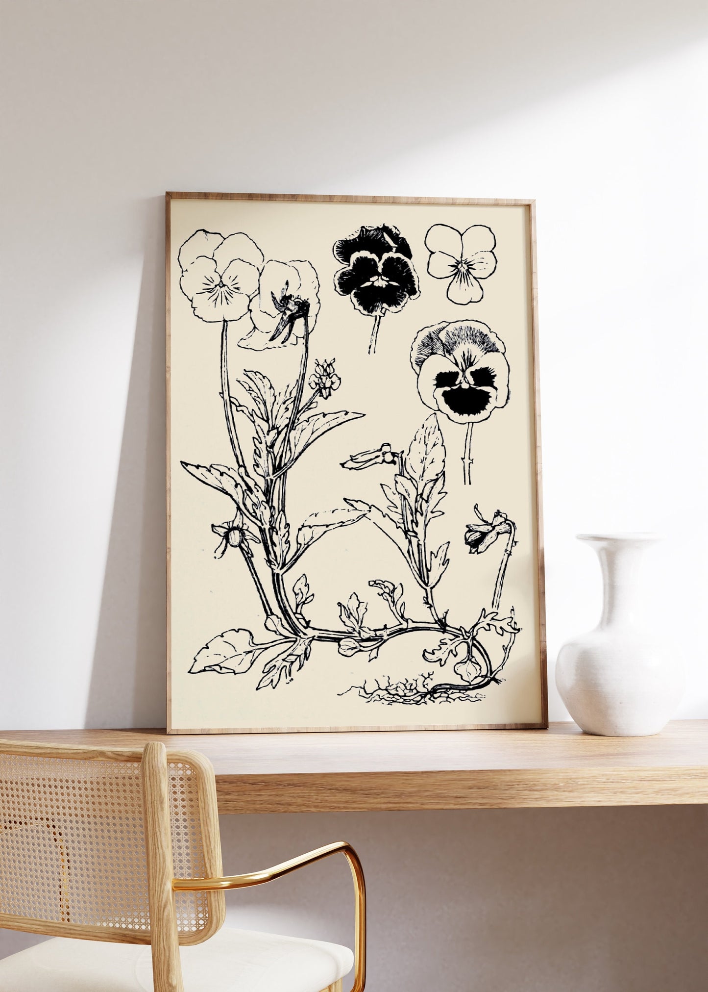 Black Flowers, Black Floral Poster