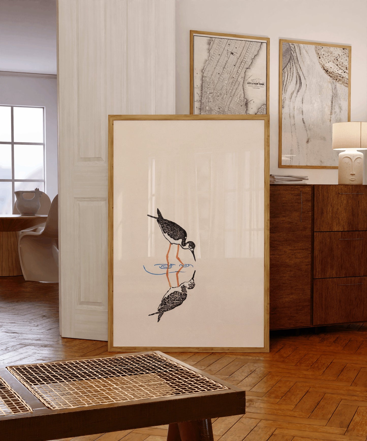 Black-necked Stilt Vintage illustration Poster