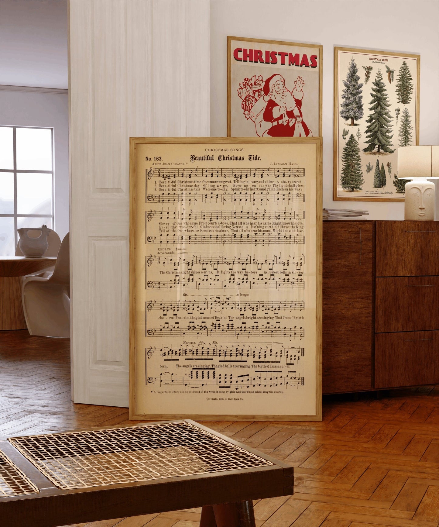 Beautiful Christmas Tide Sheet Music Poster