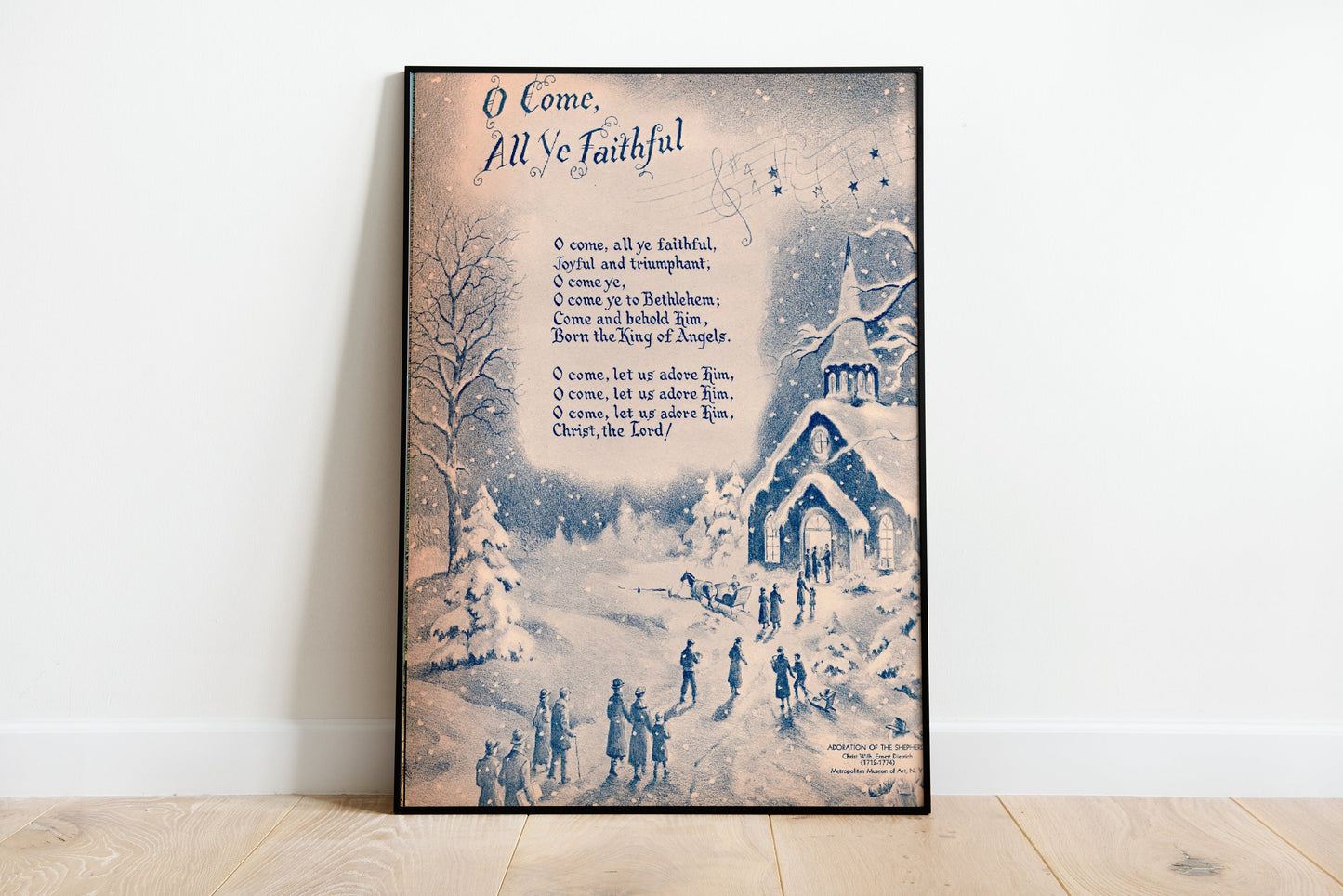 Merry Christmas Song Lyrics Print, Christmas Song Poster