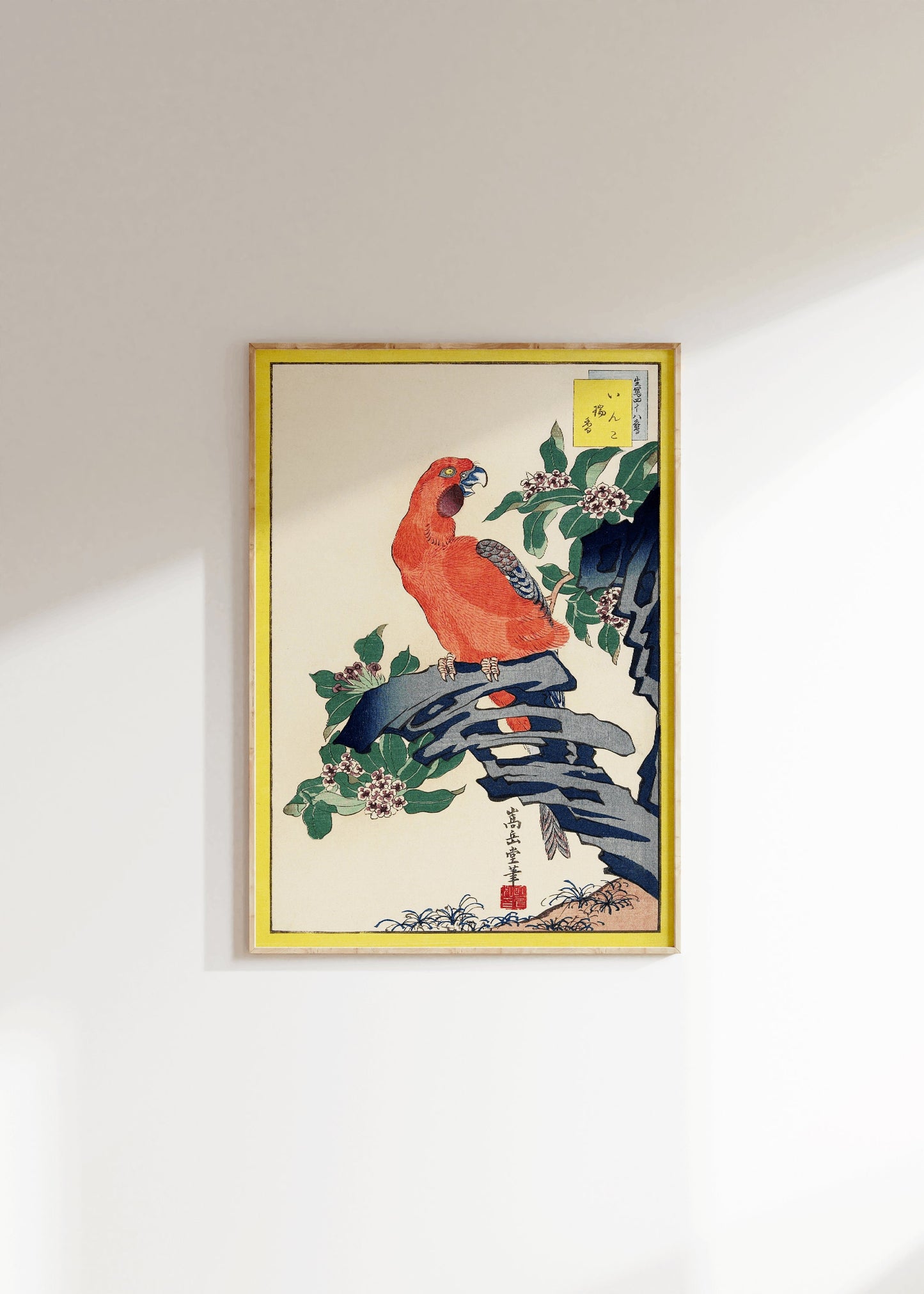 Pink Japanese Parrot Poster