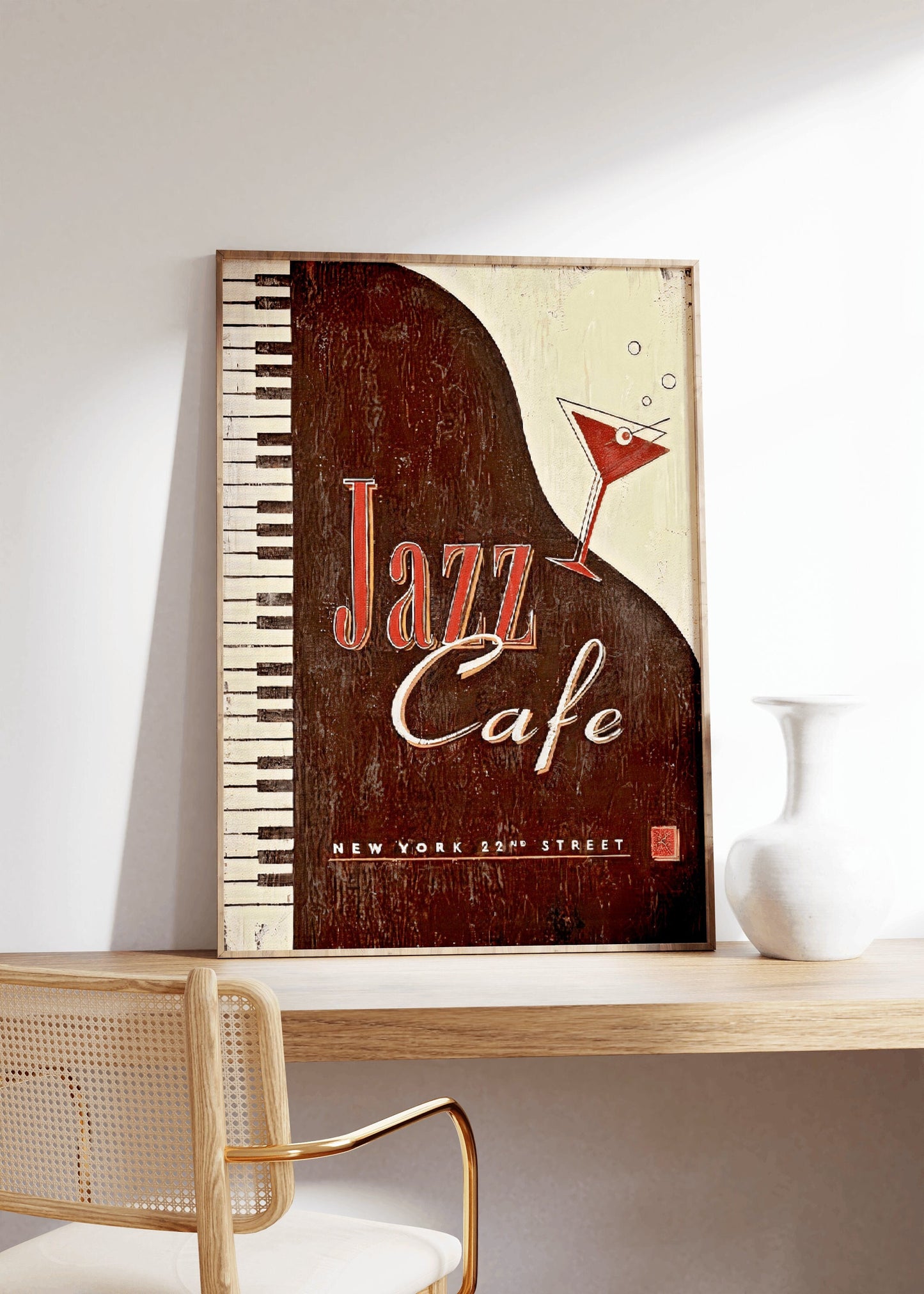 Jazz Cafe Cocktail Poster