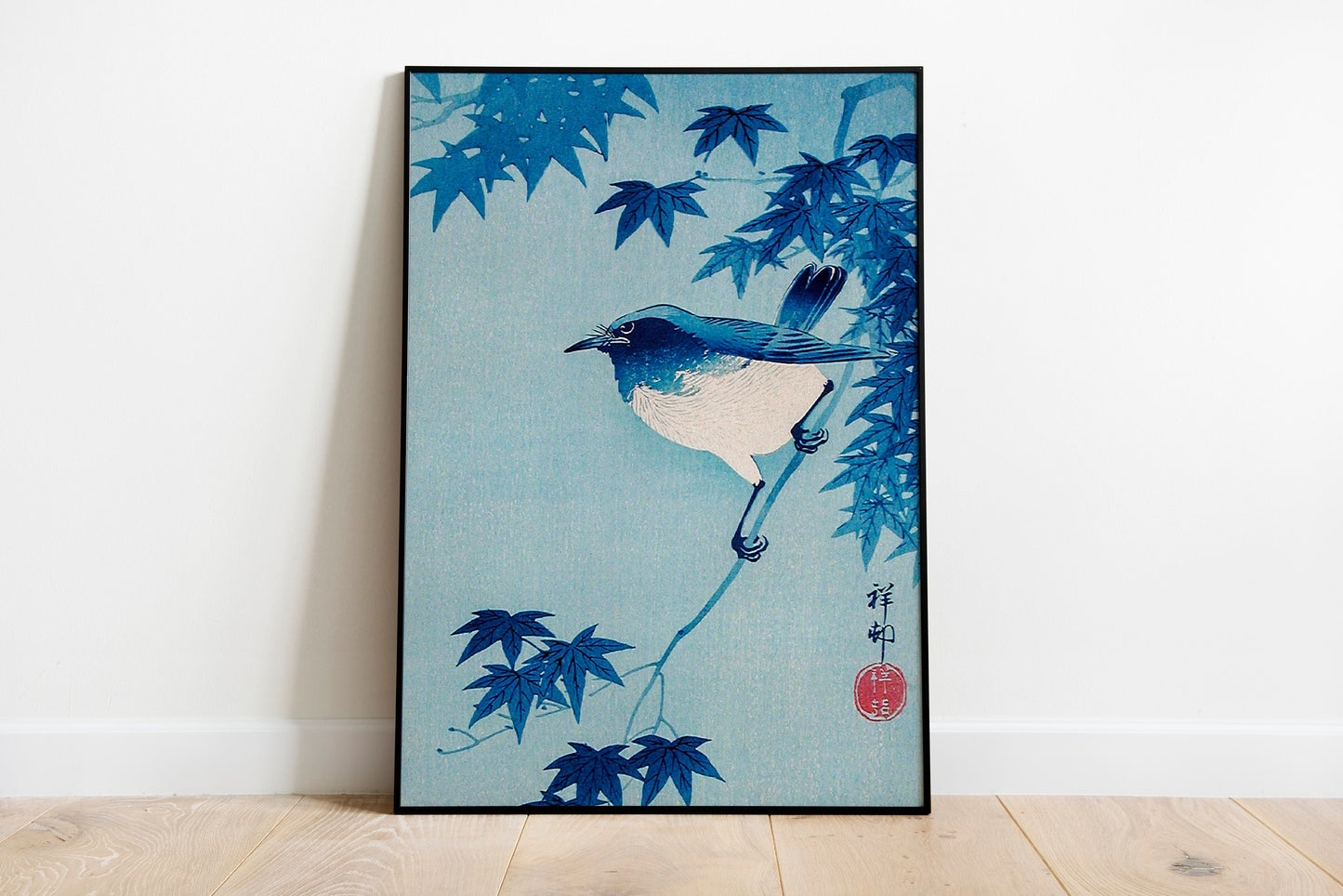 Robin on a Maple Branch by Ohara Koson Vintage Poster