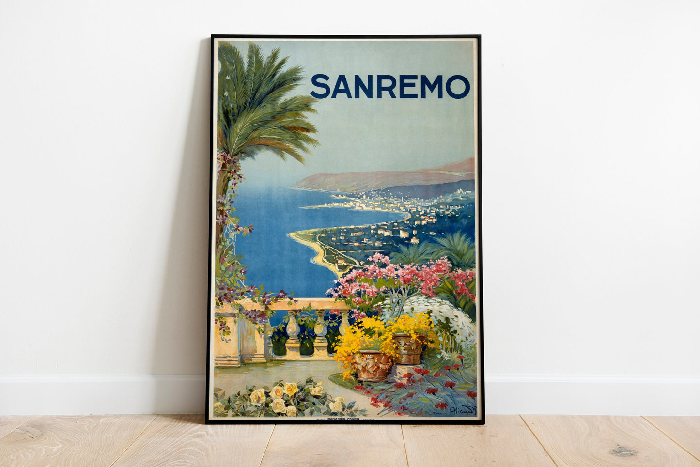 Sanremo Italia Travel Poster, Roma Travel Print