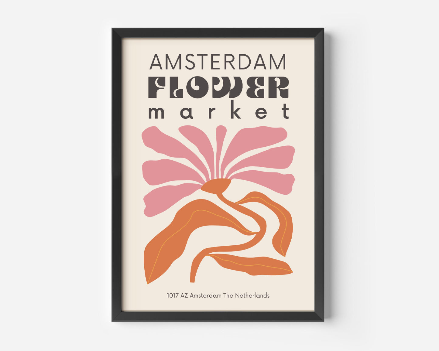 Set Of 3 Floral Prints, Flower Market Amsterdam Print