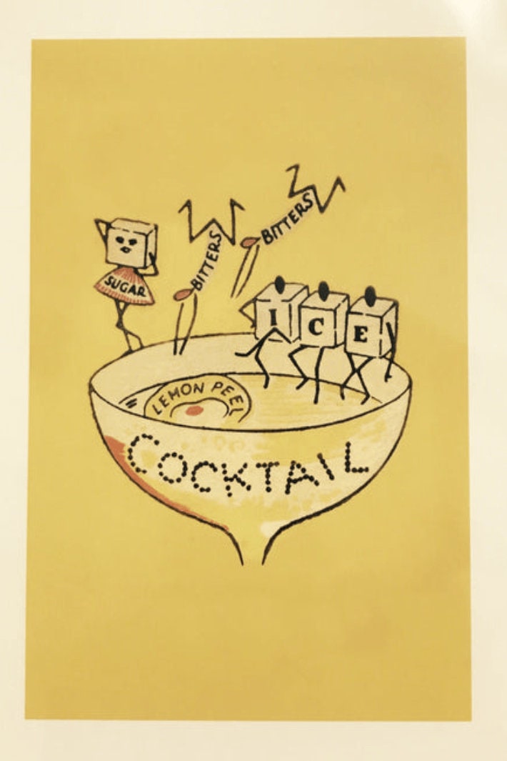 Set Of 3 Cocktail Bar Poster