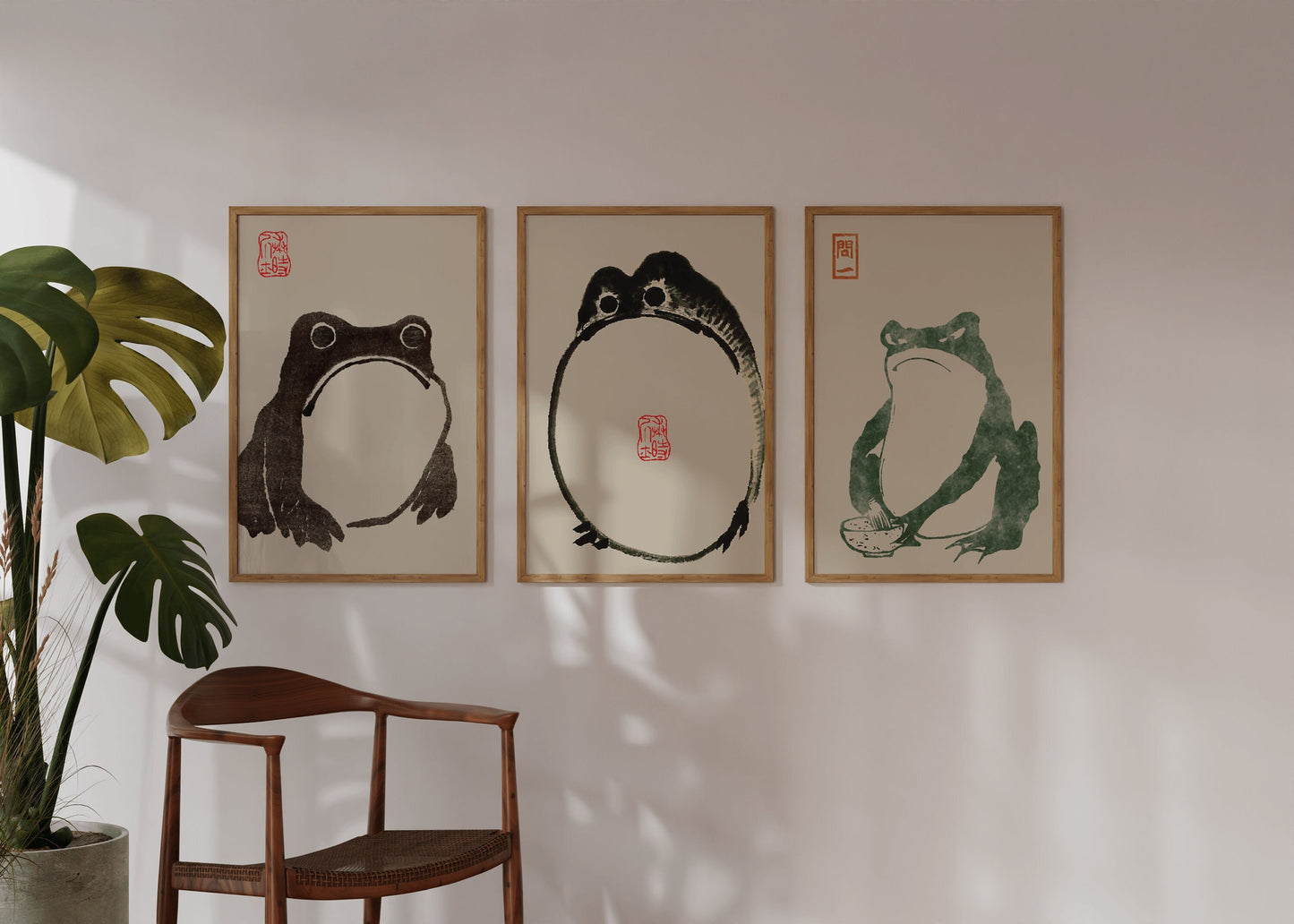 Set Of 3 Matsumoto Hoji Frog Prints