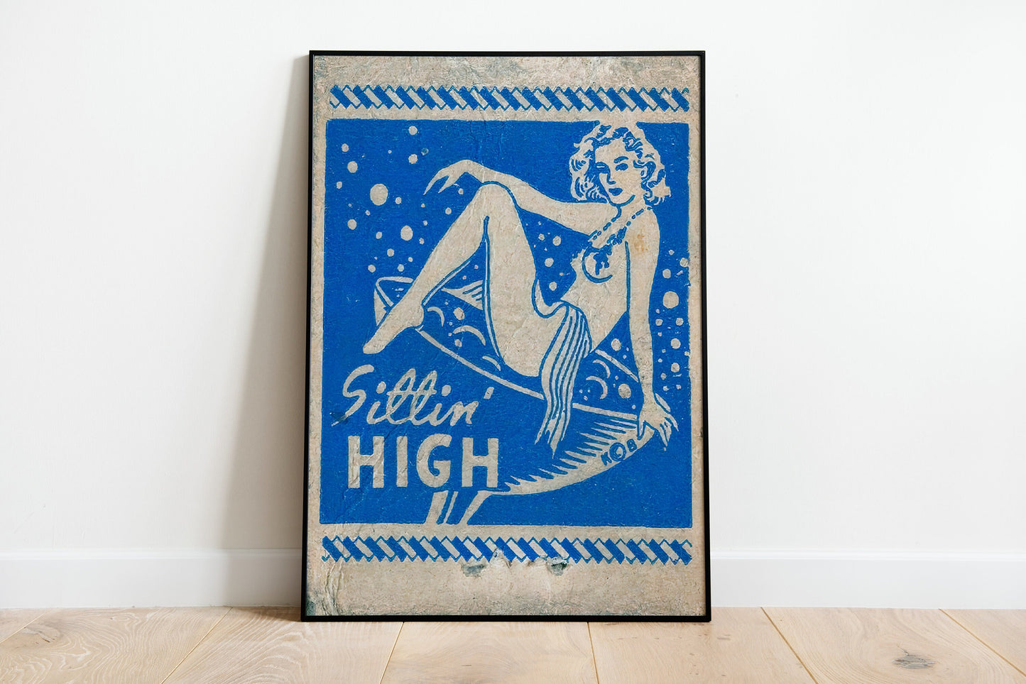 Sitting High Vintage Matchbox Print