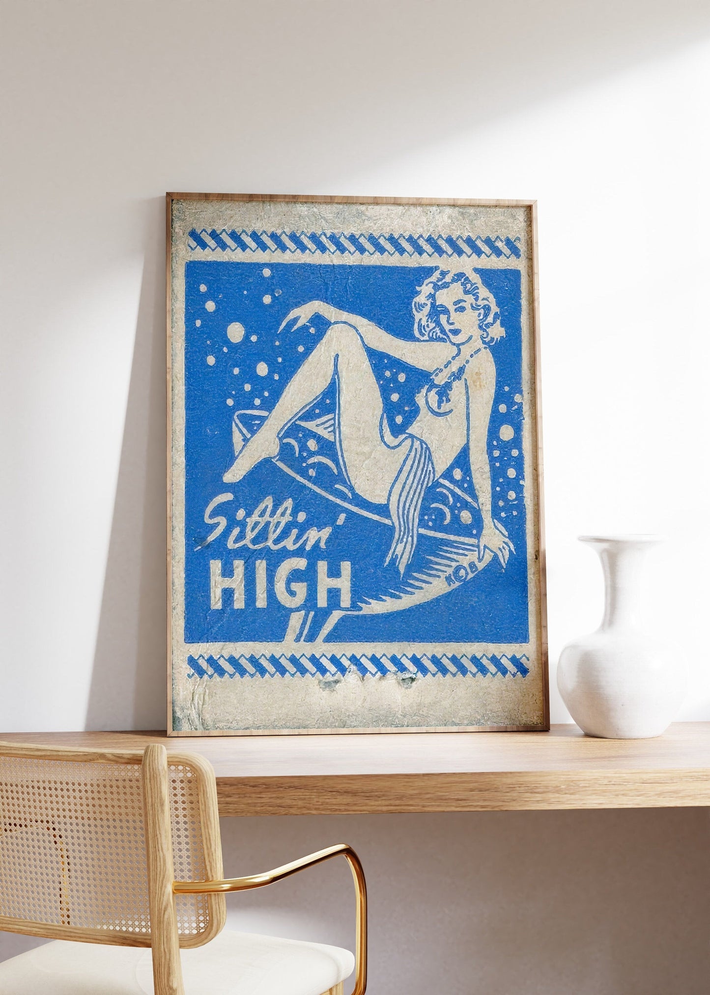 Sitting High Vintage Matchbox Print