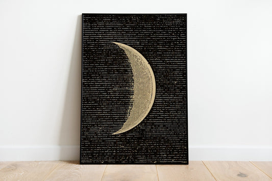 Vintage Moon Illustration Poster