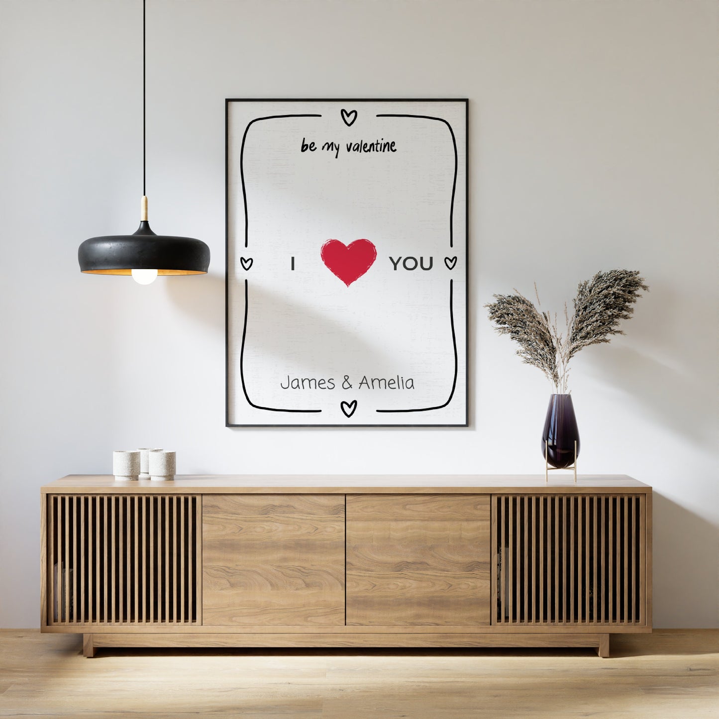 Be My Valentine Custom Couples Poster