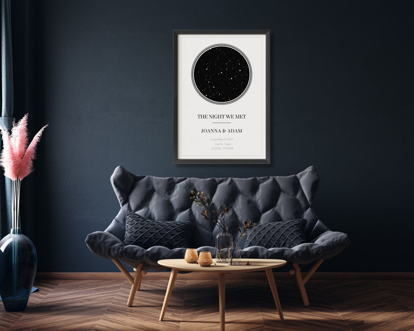 Custom Night Sky Poster, Star Map Print