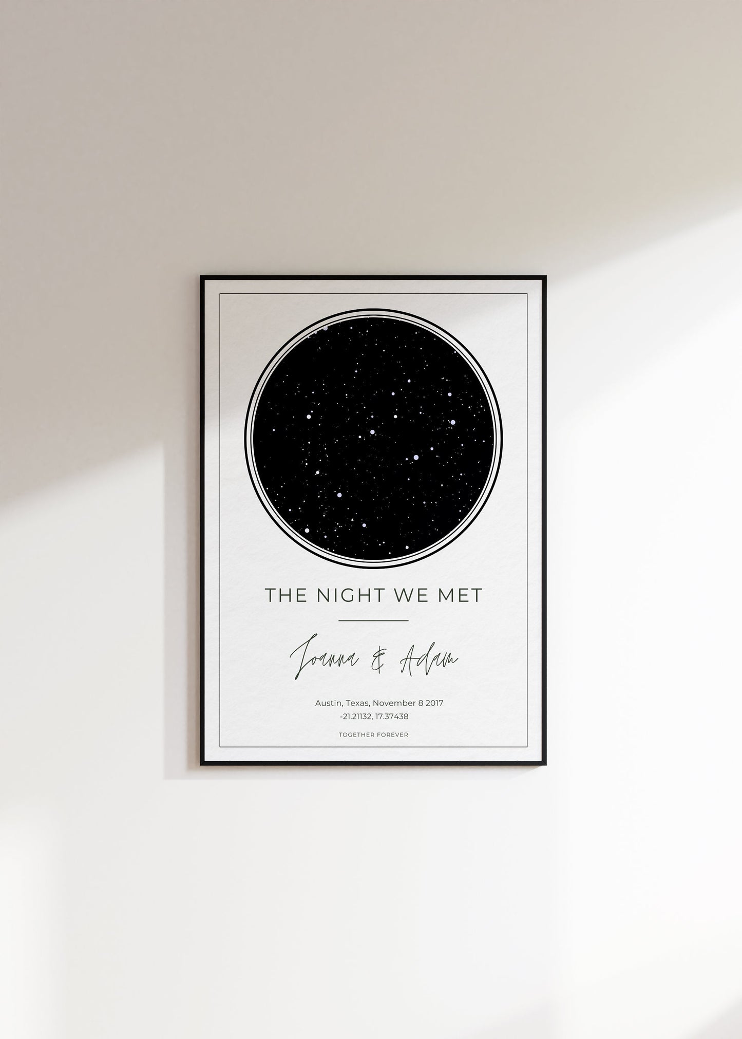 Custom Night Sky Poster, Night We Met Art