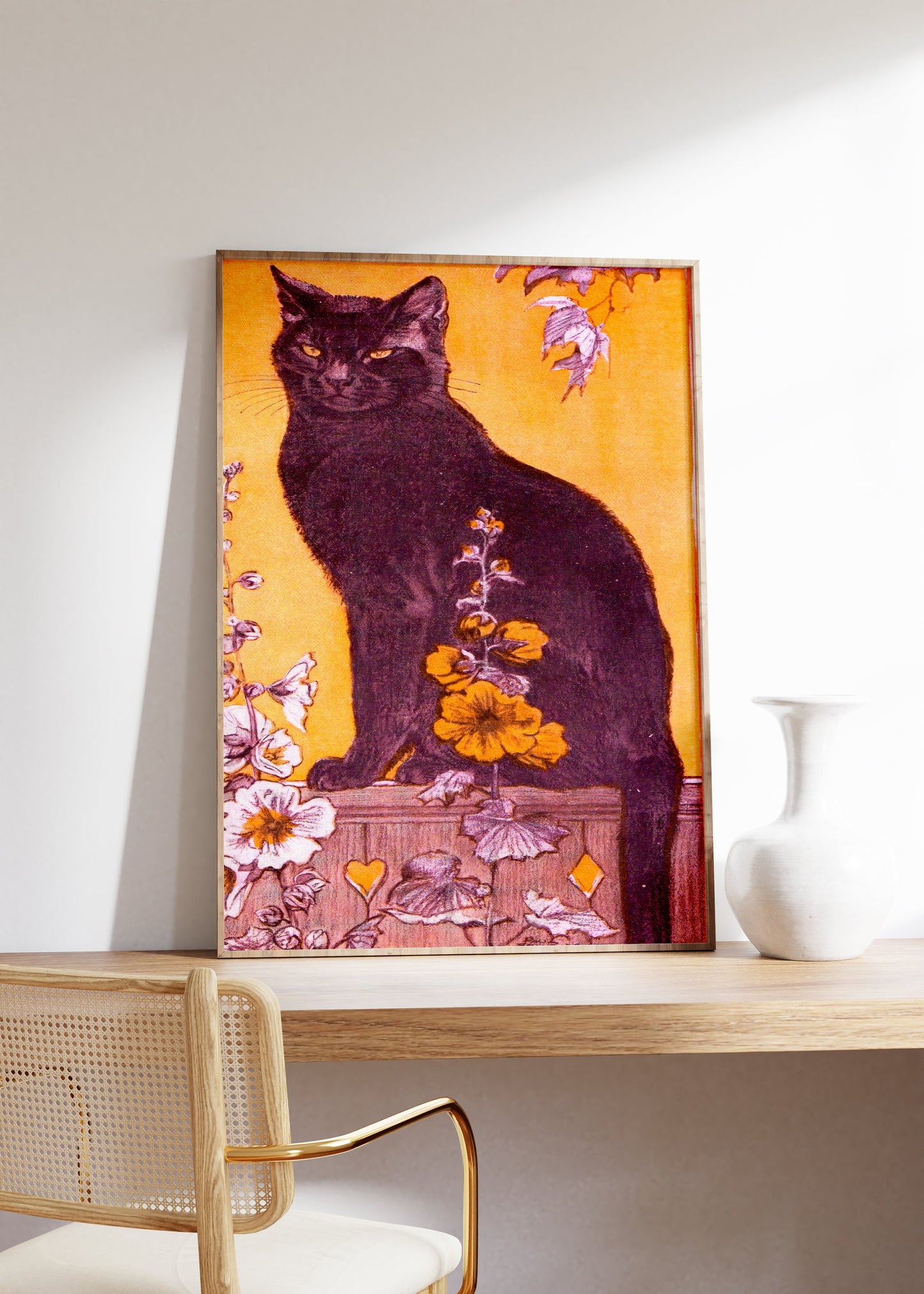 Autumn Cat Halloween Poster