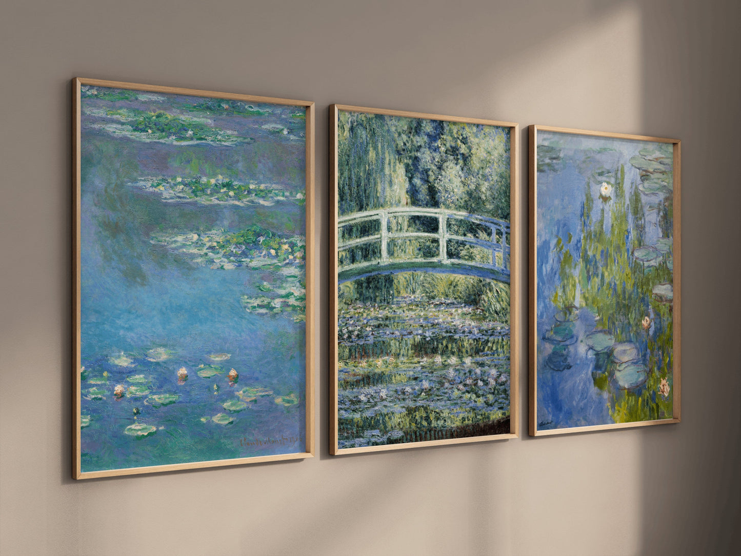 Set of 3 Claude Monet Water Lilies Poster