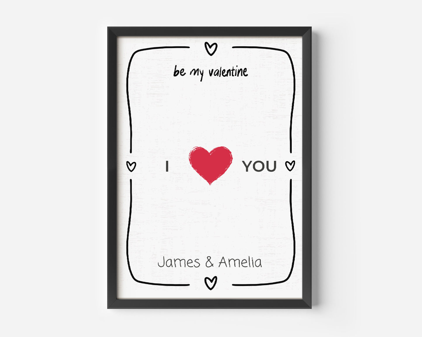 Be My Valentine Custom Couples Poster