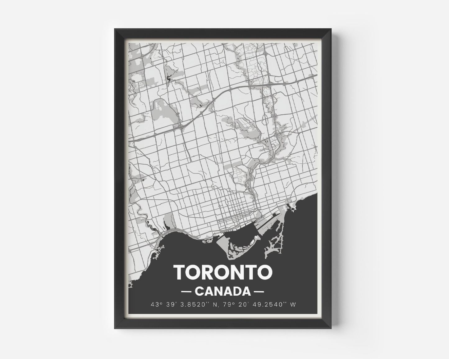 Toronto Canada Travel Map Poster