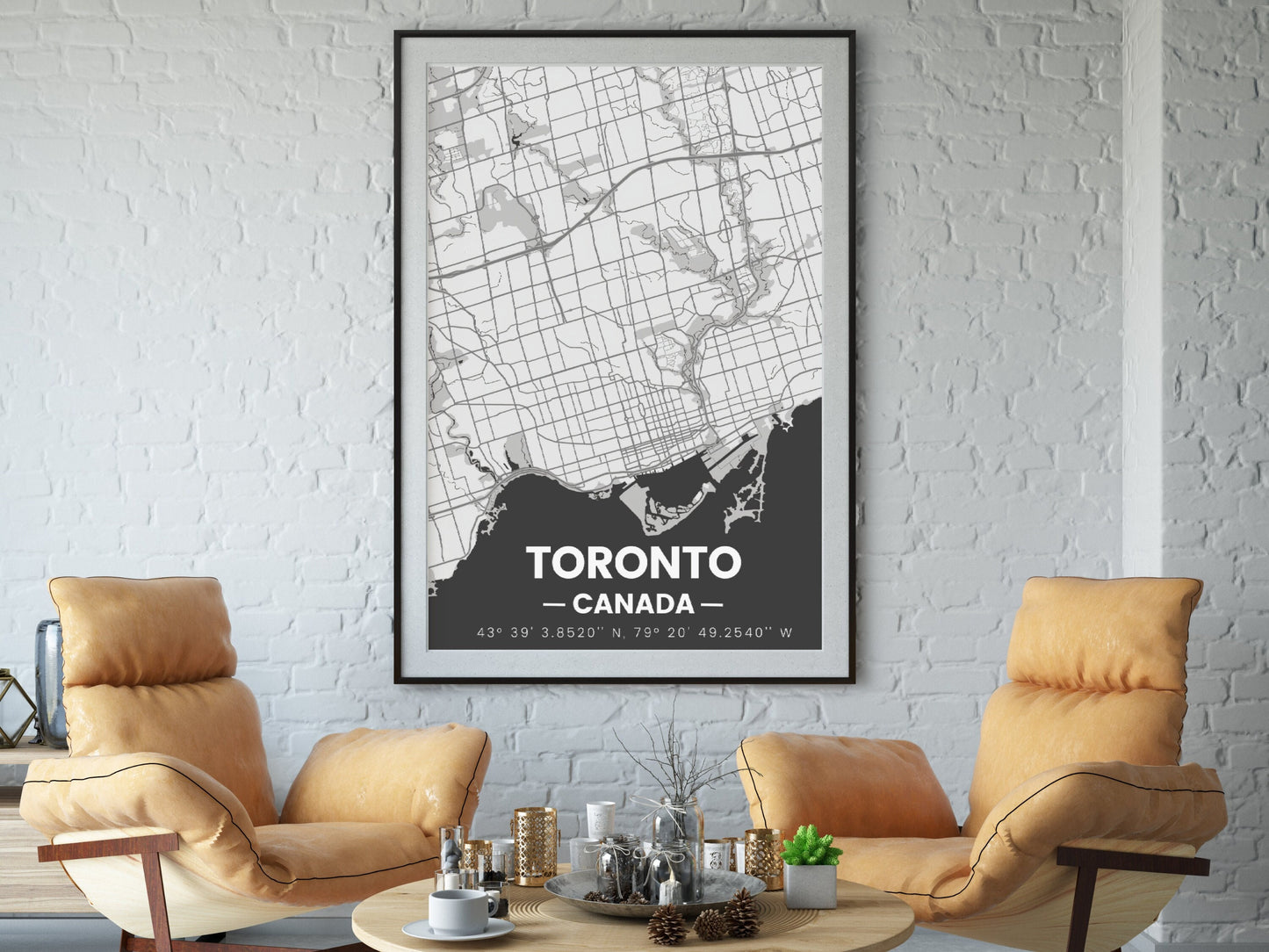 Toronto Canada Travel Map Poster