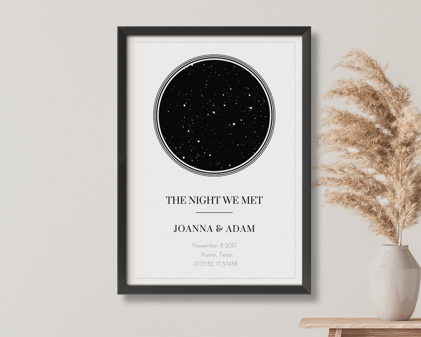 Custom Night Sky Poster, Star Map Print