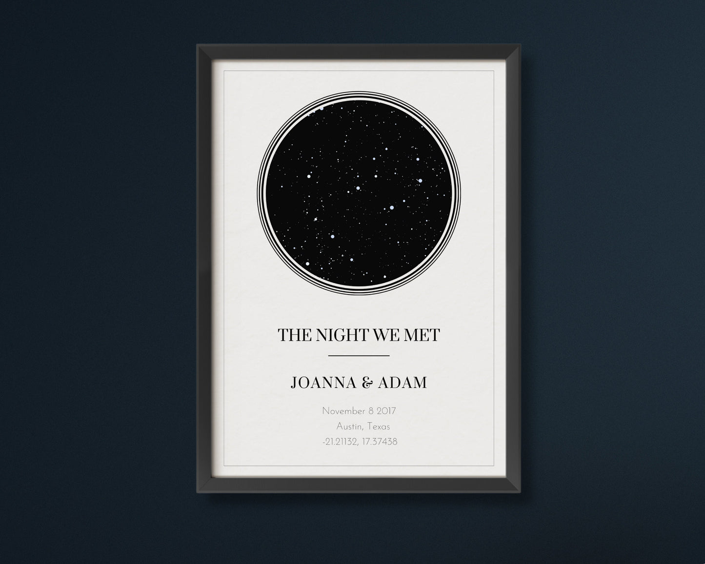 Custom Night Sky Poster, Star Map Print