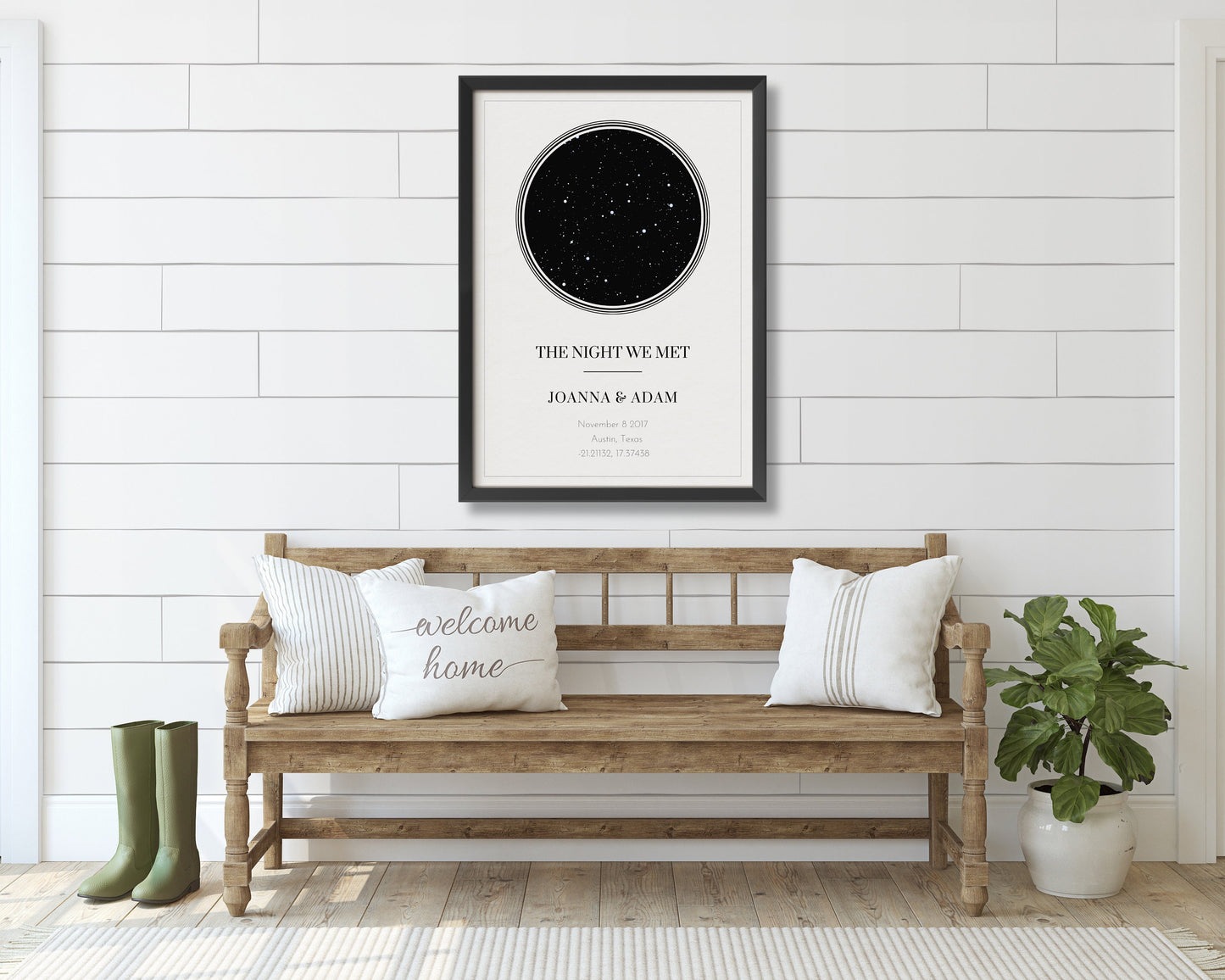 Custom Night Sky Poster, Star Map Print