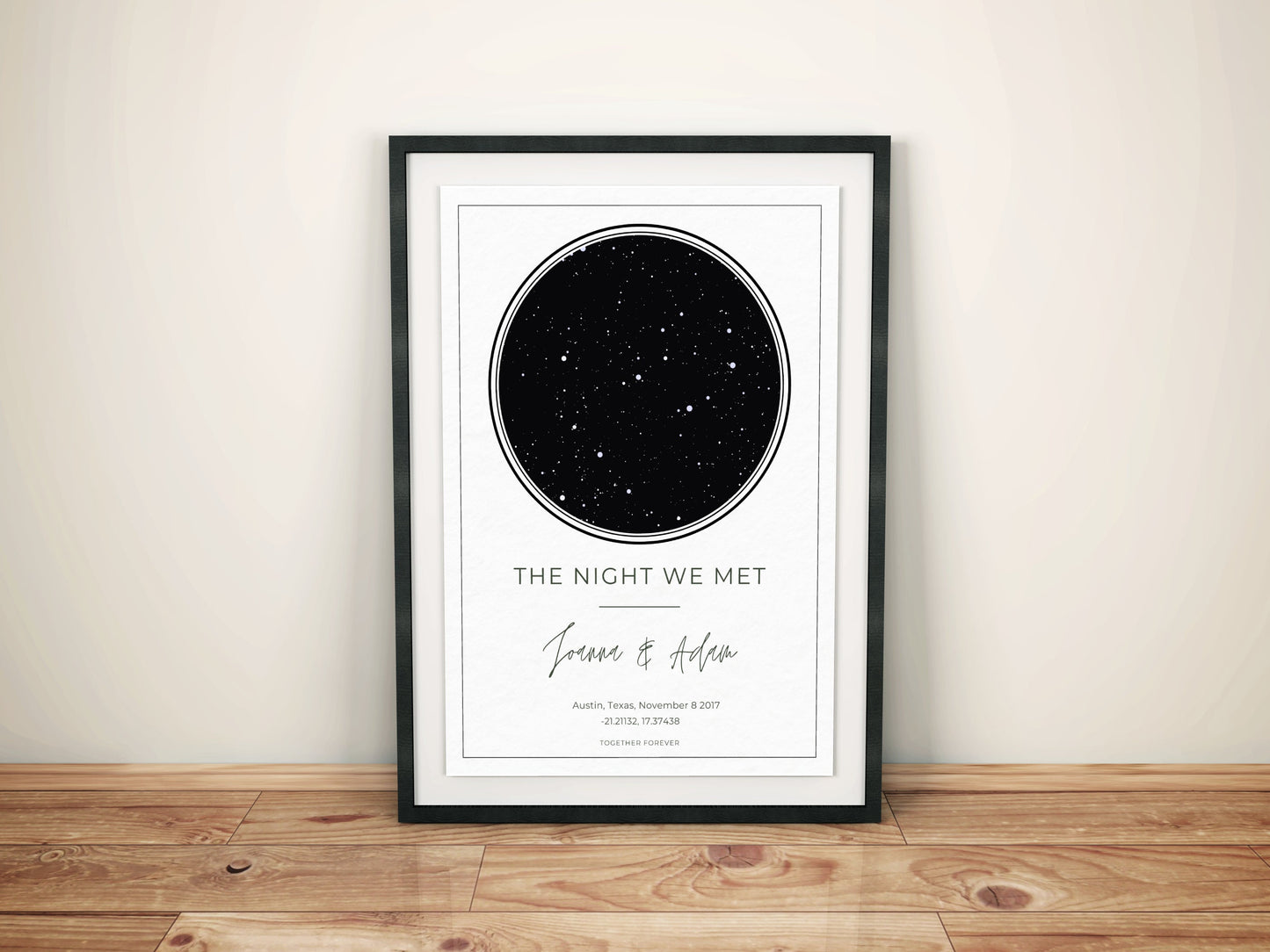 Custom Night Sky Poster, Night We Met Art