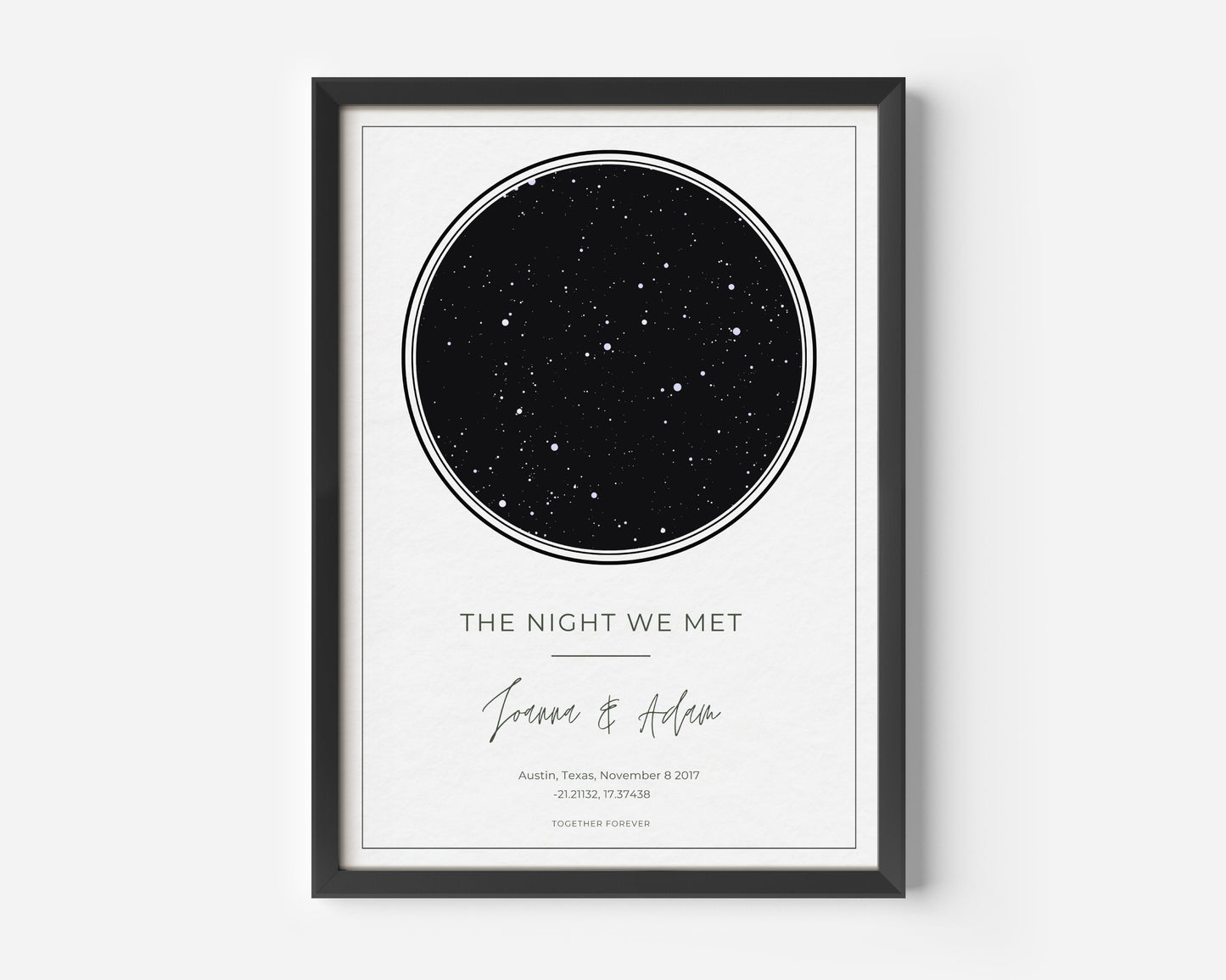 Custom Night Sky Poster, Night We Met Art