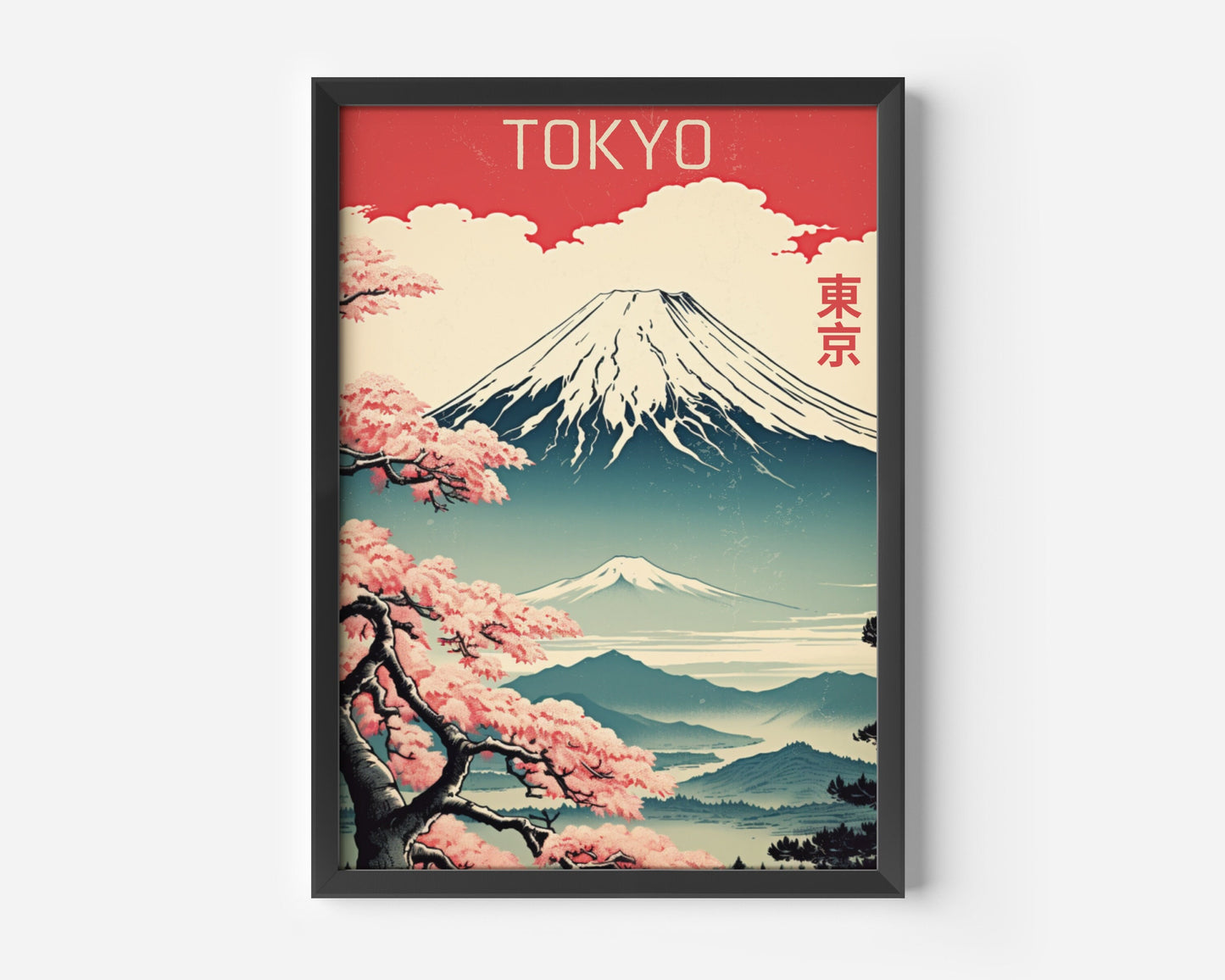 Tokyo Travel Poster, Mount Fuji Art