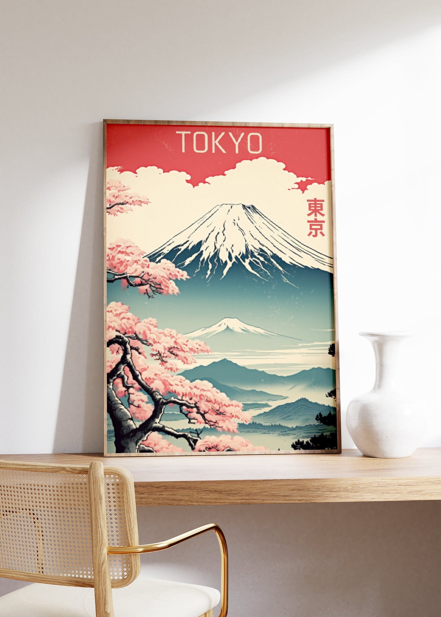 Tokyo Travel Poster, Mount Fuji Art