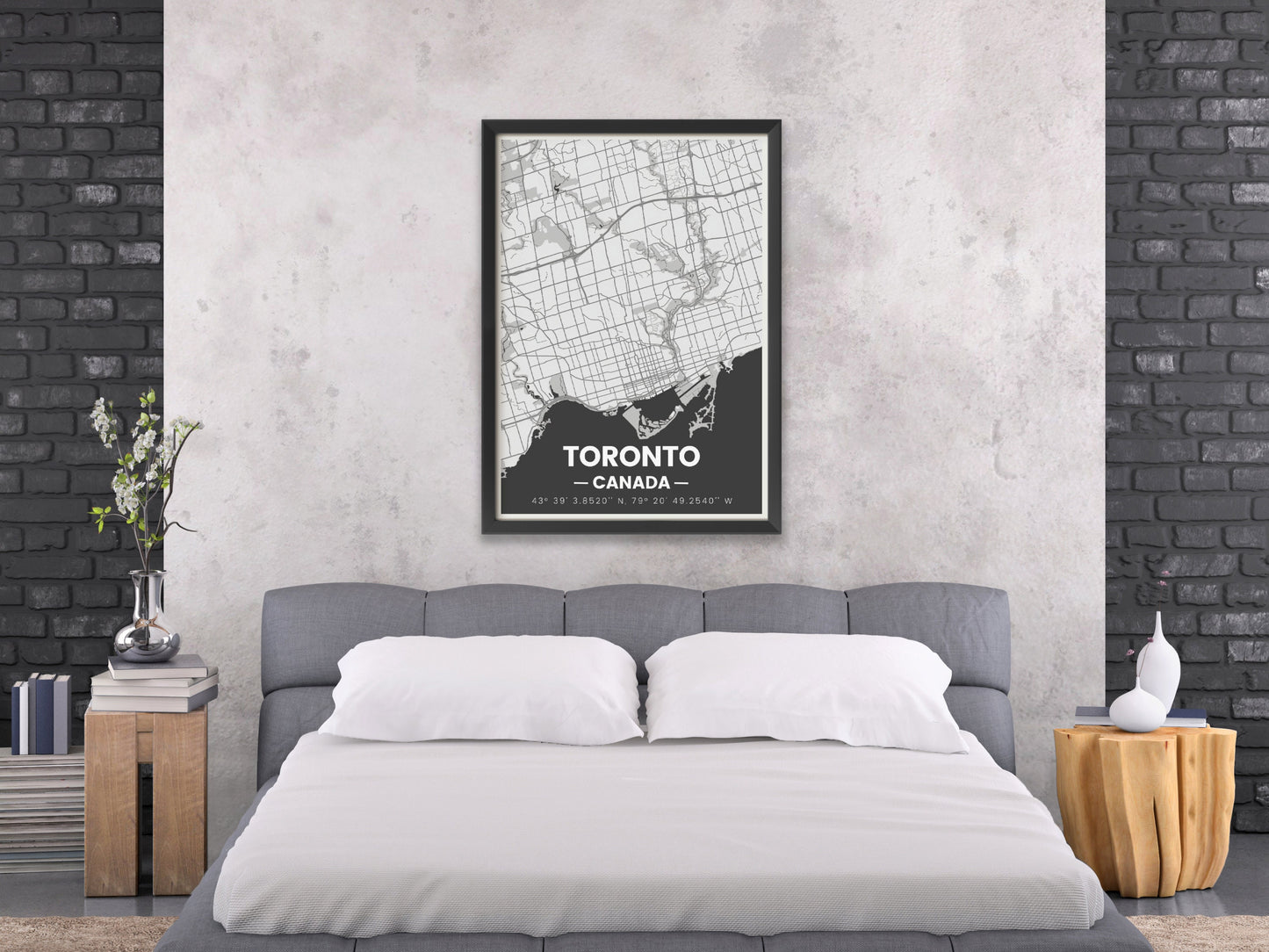 Toronto Canada Travel Map Poster