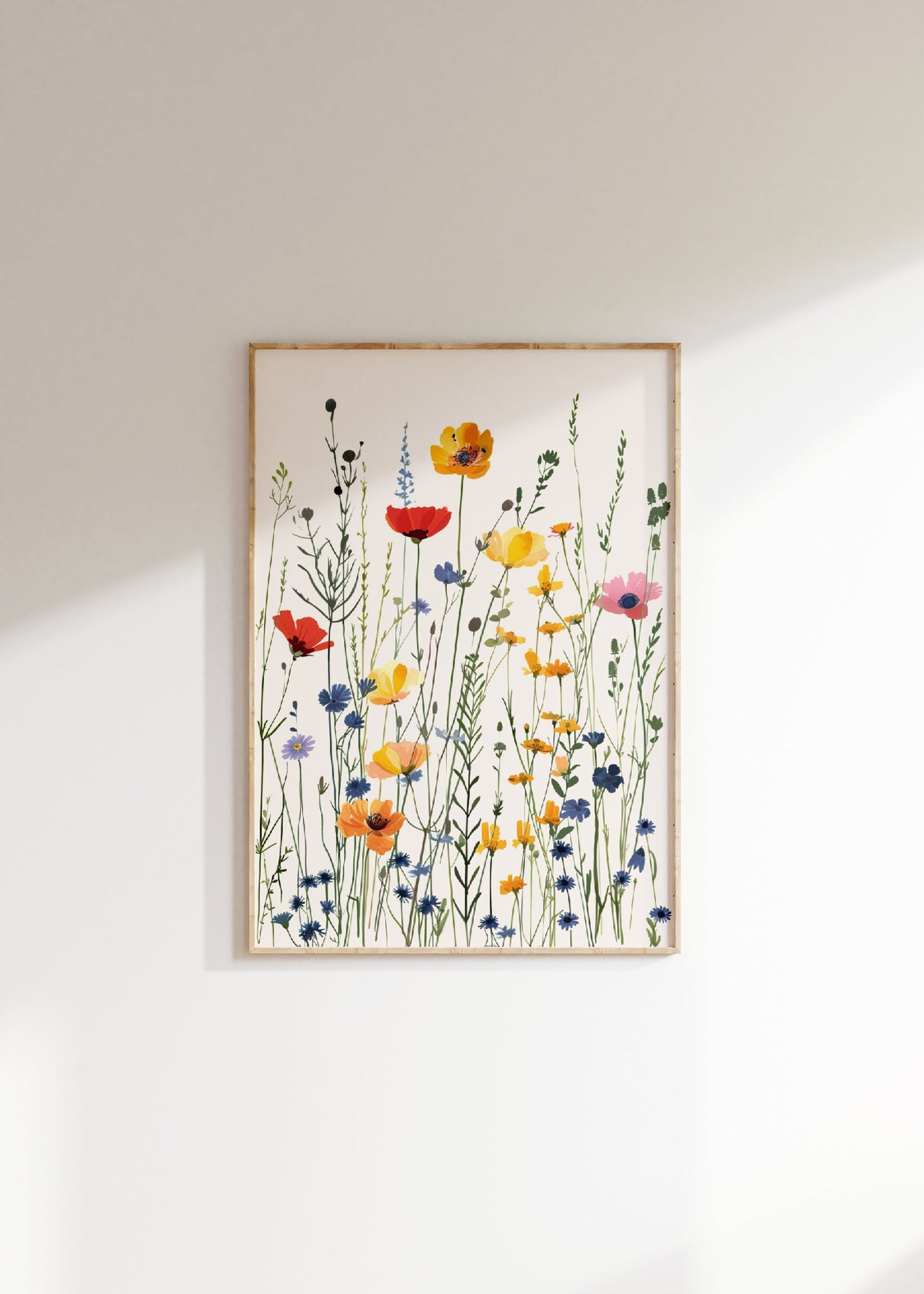 Wildflowers Floral Watercolor Print Set Of 3