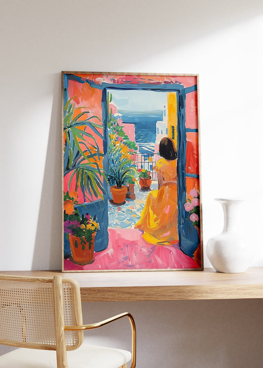 Matisse Style French Riviera Poster Print