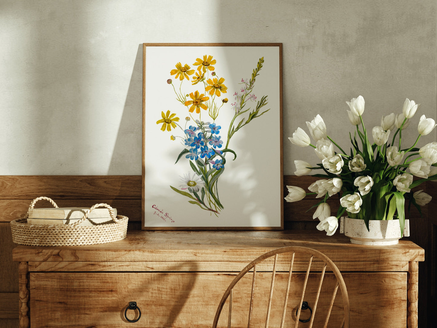 Wildflowers Floral Watercolor Print Set Of 3