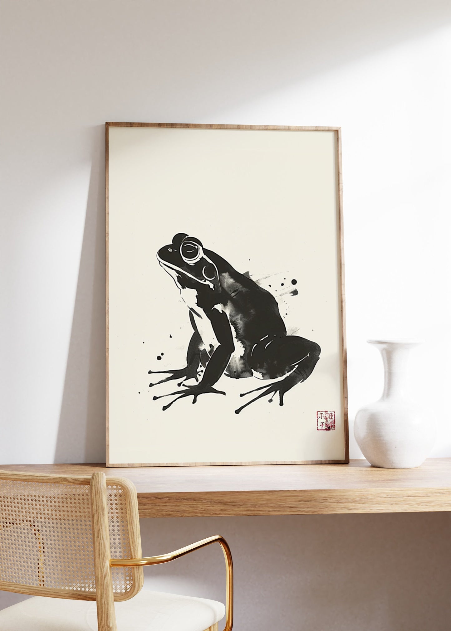 Frog Vintage Japanese Poster