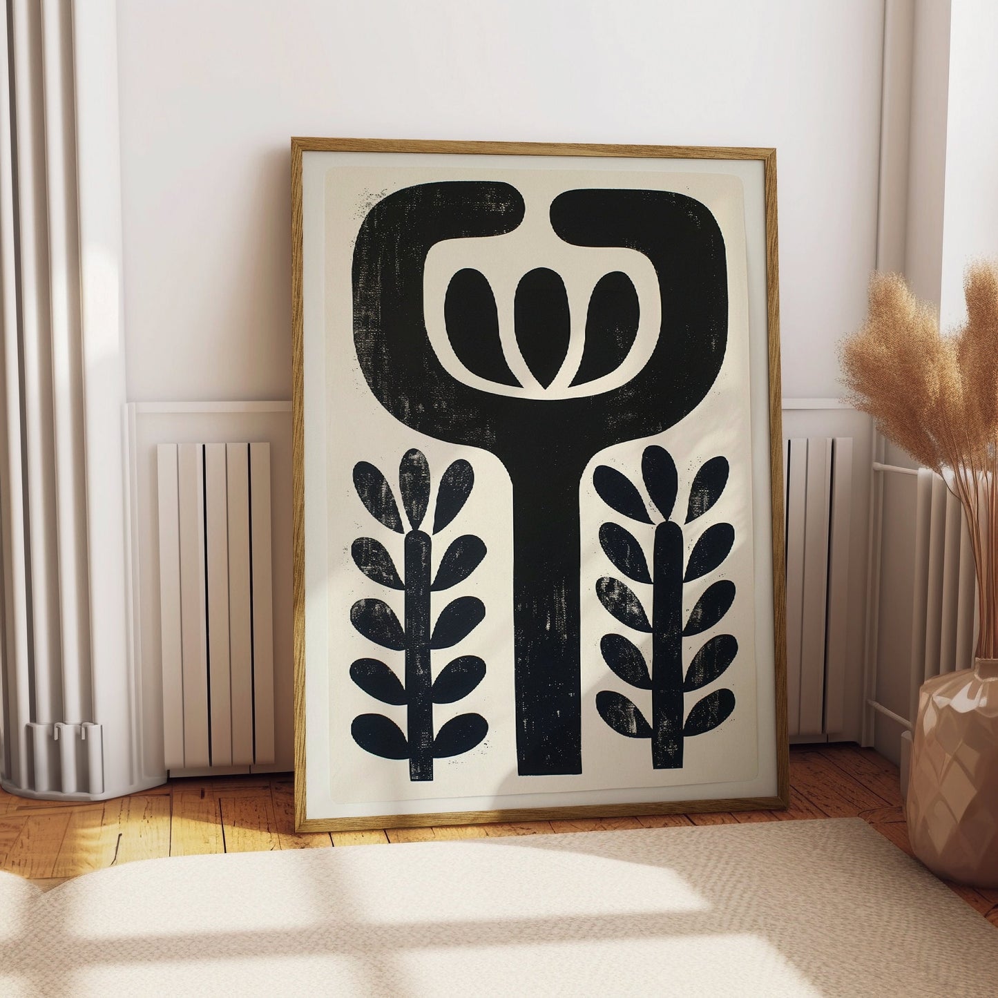 Abstract Scandinavian Folk Print